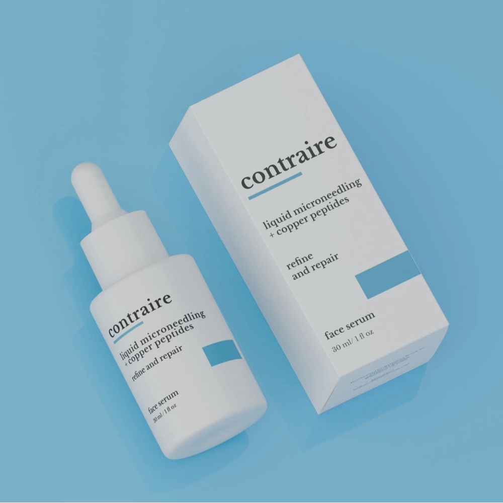 Contraire Liquid Microneedling + Copper Peptides Serum for Brightening, Firming